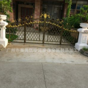 广州铁艺厂家专业定做欧式豪华大门 户外镀锌铁艺门 花园艺术铁门