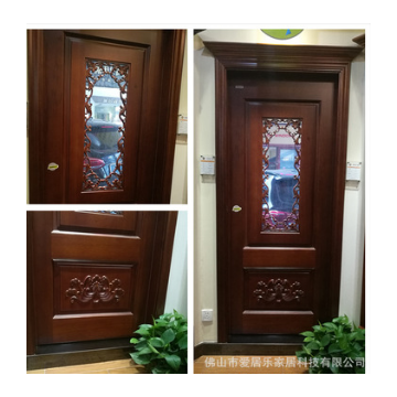 复古款式玻璃原木门 豪华实木烤漆门