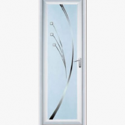 白色1.0厚镜花浴室平开门 平开玻璃门铝合金 室内门