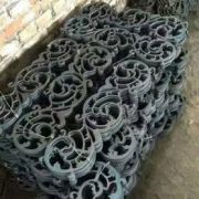 聊城厂家生产铁艺大门配件 铸铁花 小件三连花 规格585*160