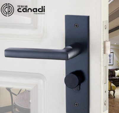 美式黑色太空铝门锁卧室内卫生间木门机械执手门锁锁具B2-020-2