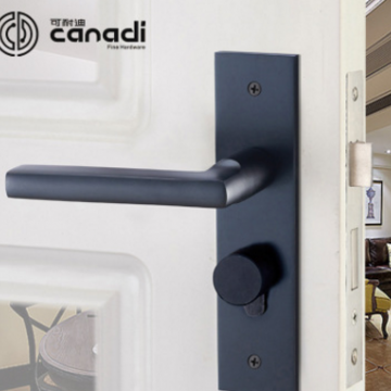 美式黑色太空铝门锁卧室内卫生间木门机械执手门锁锁具B2-020-2