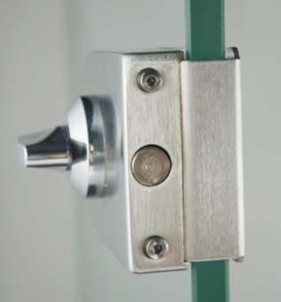 不锈钢玻璃门锁 单门旋钮插销玻璃门锁 浴室玻璃门锁 不带钥匙