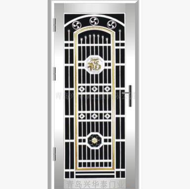 青岛电子楼宇门-青岛兴华泰专业生产不锈钢防盗门玻璃门喷塑门