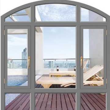 铝合金50非断桥平开窗 中空钢化铝合金玻璃窗, 隔音隔热窗