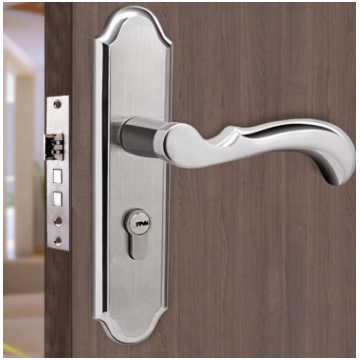 304不锈钢门锁室内 卧室现代实木房门执手锁静音通用型三件套锁具