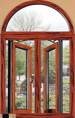 胜宏辉55系列铝合金门窗复合防盗窗断桥窗弯弧中空钢化玻璃别墅门