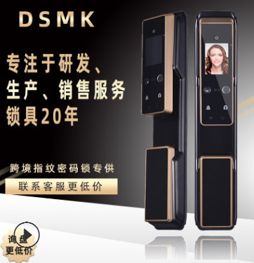 德斯迈克工厂直销全自动人脸识别智能锁 一件代发家用指纹锁