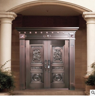 居旺阁铜门 中式古典纳财纯铜门 别墅铜门对开 厂家直销上门安装