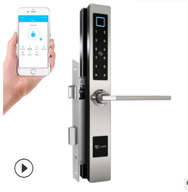 断桥铝指纹锁fingerprint lock wifi智能锁蓝牙远程遥控蓝牙锁