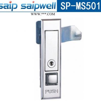 MS501配电柜门锁 超薄形平面锁 机柜门锁 表面银白门锁