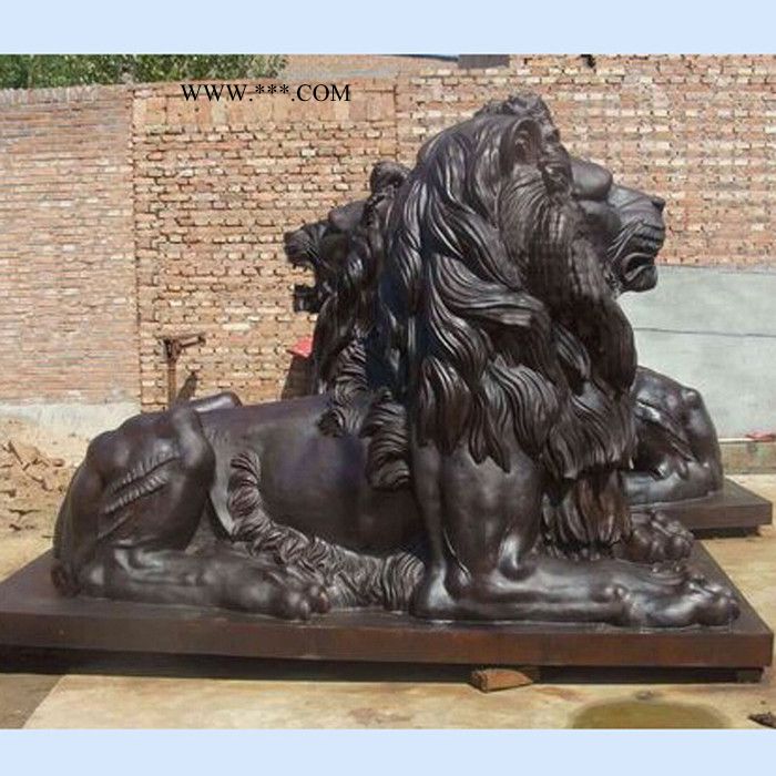 定做铜雕狮子 铜门狮 北京狮 妙缘铜狮子雕塑厂家