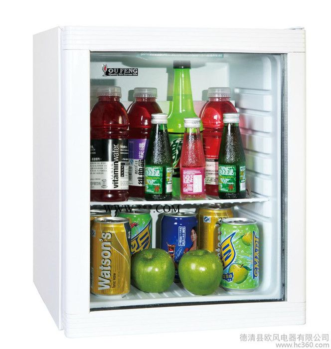 供应黑色玻璃门22L客房冰箱|吸收式冰箱|酒店/家用小冰箱 **