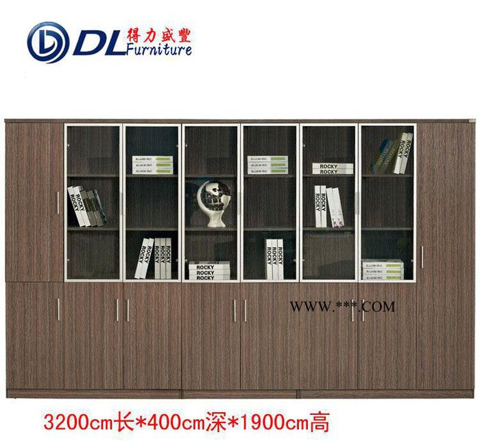 贵州阳办公板式文件柜子办公室书柜组合三门书架玻璃门资料柜特价
