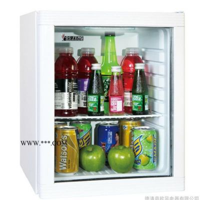oufeng欧风XC-40L白色玻璃门吸收式冰箱，客房小冰箱