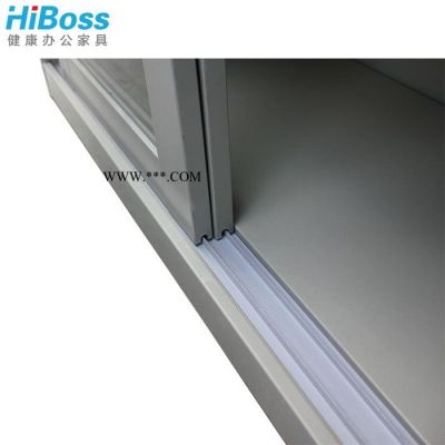 【HiBoss】通玻移门柜钢制文件柜玻璃门铁皮柜档案资料柜RDS-011,