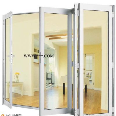 【深圳专业设计】铝合金折叠门 卫生间小折叠门玻璃门平开门