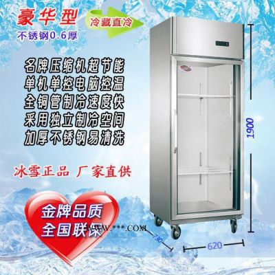 深圳立式玻璃门厨房冷柜单门不锈钢冷藏柜肉制品冷冻柜商用特价