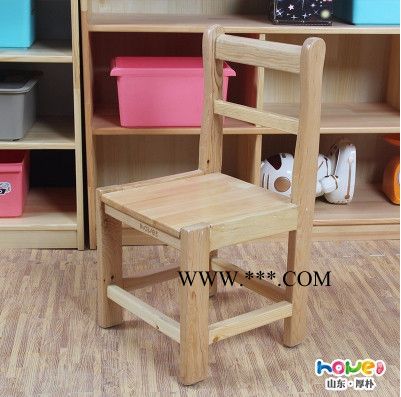 【幼儿园横撑椅】山东厚朴 幼儿园松木横小撑椅子 幼儿园儿童实木桌椅