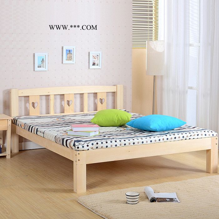 实木家具成人床松木儿童床单人床1.0米 1.2米双人床1.5米1.8