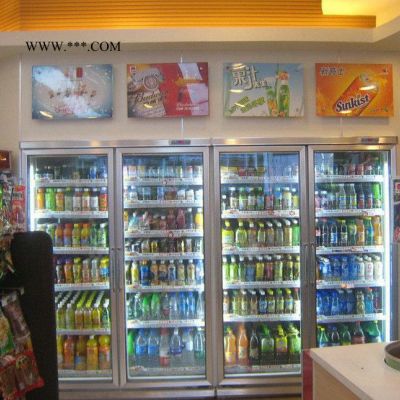 易同人YTR-055冰柜双门商用冷柜展示柜水果饮料保鲜冷藏展示柜玻璃门冰箱陈列柜立式饮料展示柜