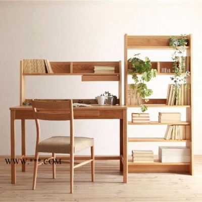 広松木工日式实木电脑桌台式家用书桌