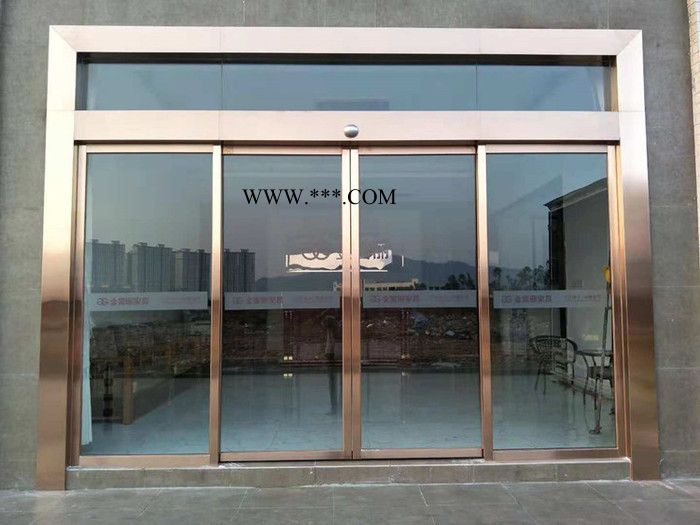 防盗玻璃门 广州厂家 钢化玻璃自动门厂家价格