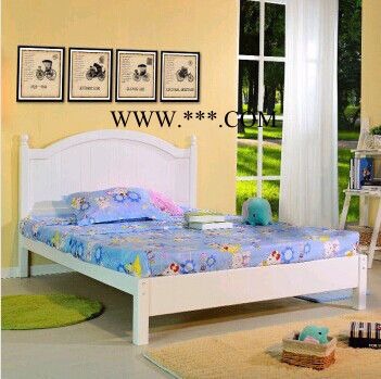 实木床双人单人床1.8米1.5松木床1米松木家具1.2米儿童床可定制