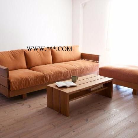 広松木工三人布艺现代日式简约小户型沙发