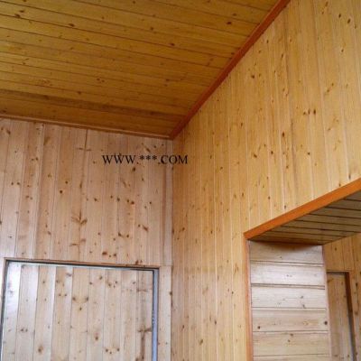直销 实木免漆扣板松木桑拿板 木屋结构板材外墙板
