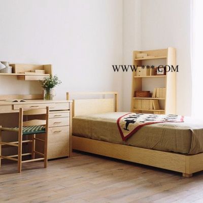 広松木工1.8米主卧双人床 白蜡木原木日式简约家具软包床